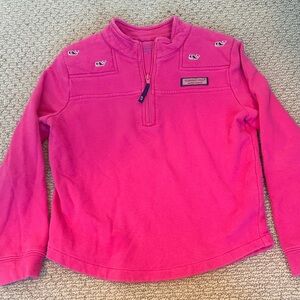 Vineyard Vines Hot Pink Quarter-Zip Fleece Pullover